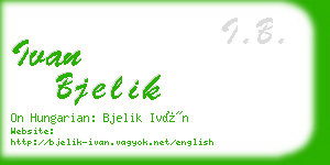 ivan bjelik business card